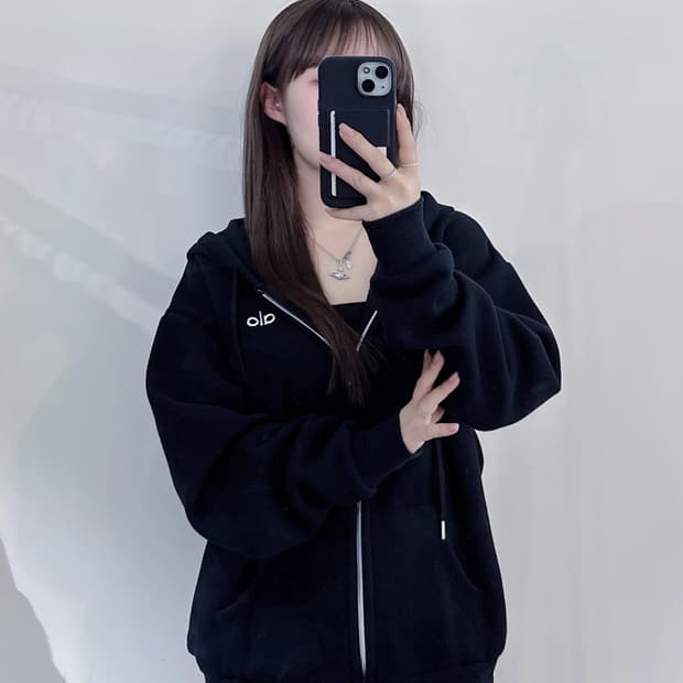 알로 어콜레이드 블랙 후드집업