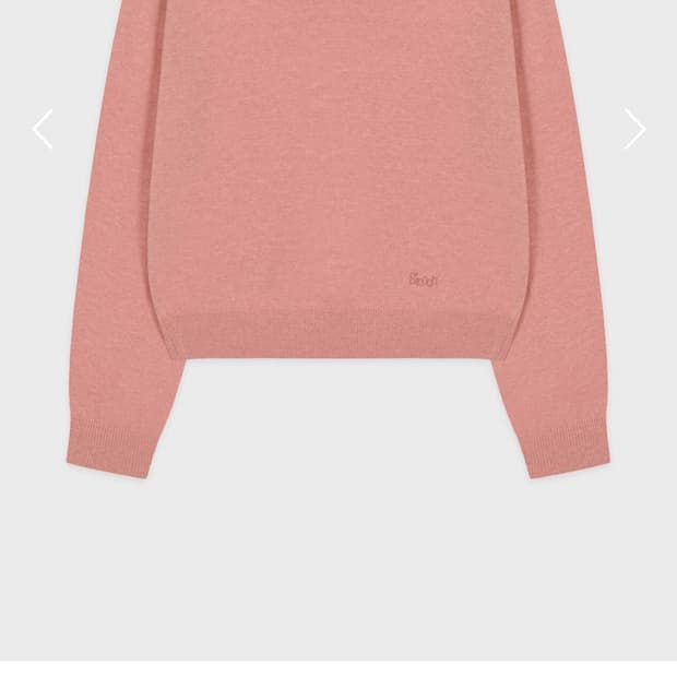 시눈 로고 카라 니트 핑크