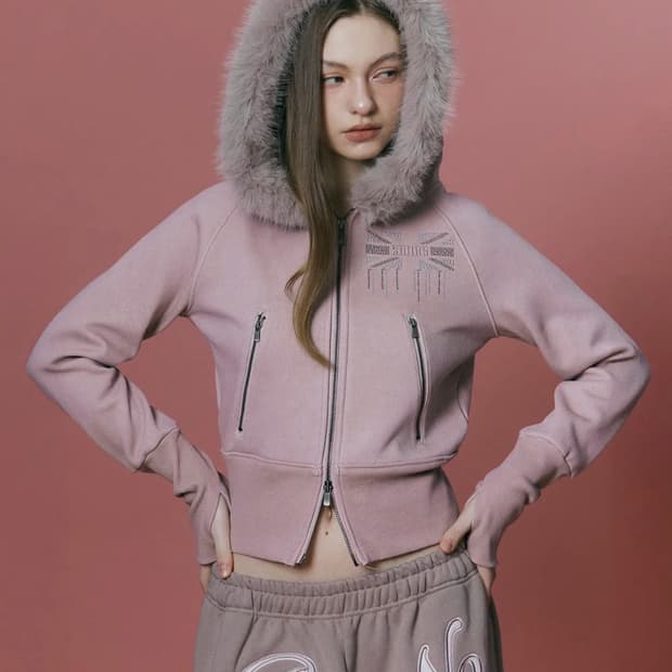 플리즈노팔로우 플노팔 베키퍼 후드집업 자켓 핑크