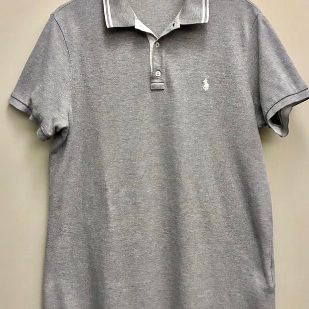 (L)POLO 폴로랄프로렌 코튼 헤더그레이 반팔 PK카라티셔츠