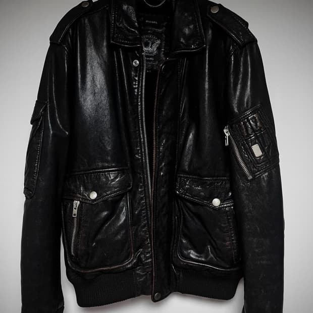 디젤 램스킨 레더 봄버 [특가 할인]