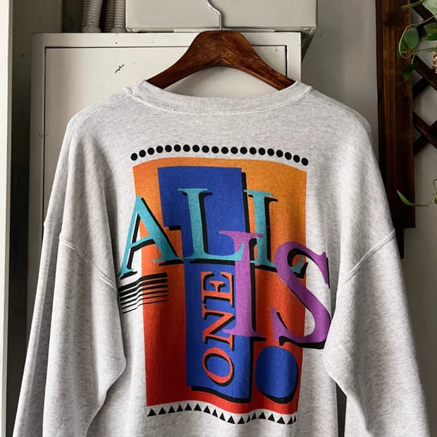 [L]90's 하드락카페 Made in USA 멜란지 스웻셔츠