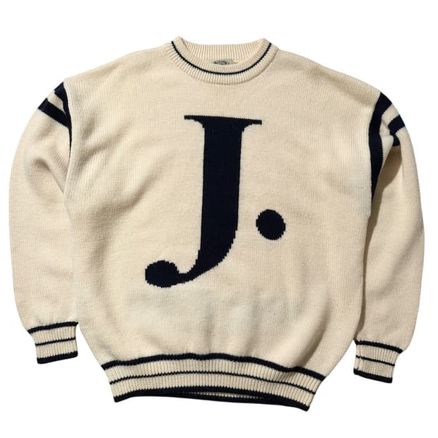 제이프레스 90‘s 레터맨 헤비 울 니트