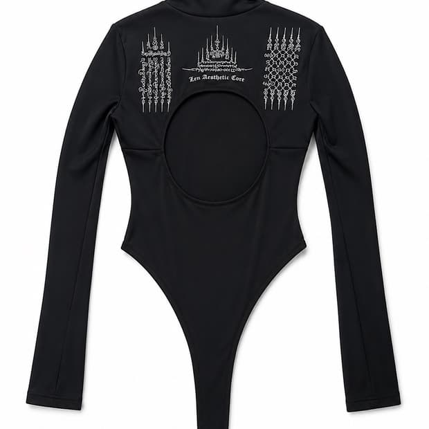 Yantra Back Hole Bodysuit black