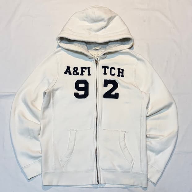 희귀) 아베크롬비 대장급 후드집업 화이트