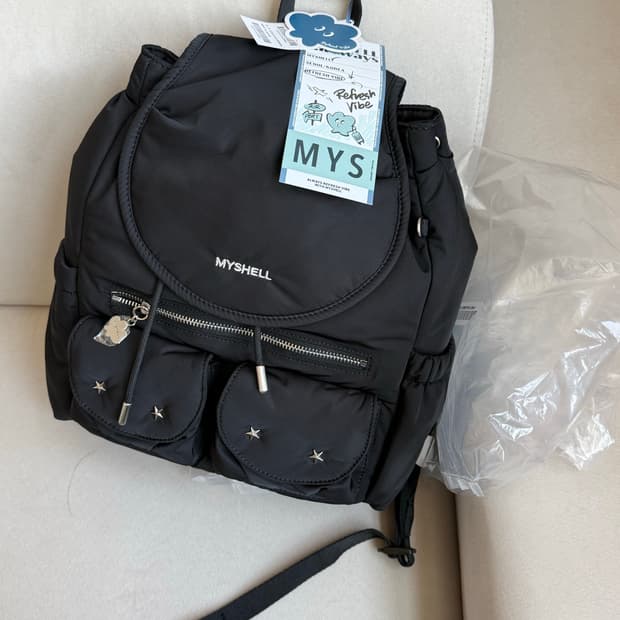 MY SHELL 마이쉘 블랙 백팩 (새상품)