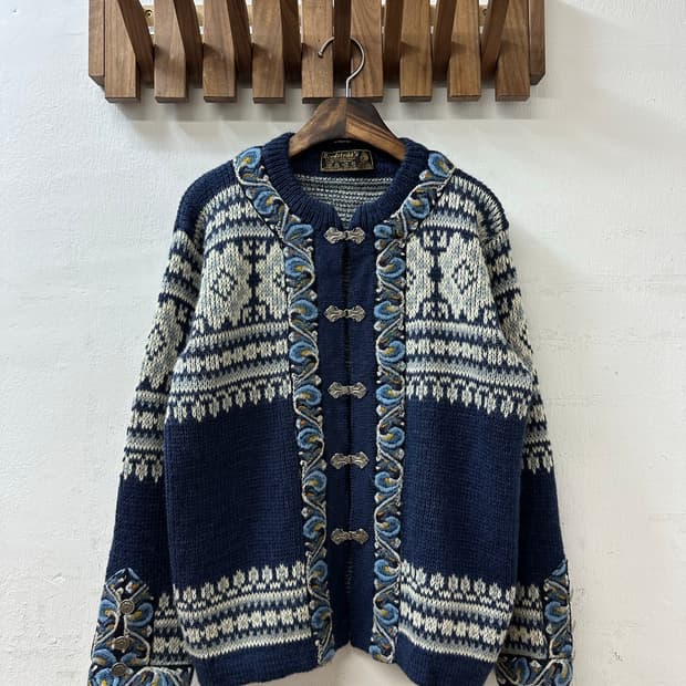 노르웨이 오리지널 Nordstrikk 노르딕 울 버클 스웨터 가디건 니트