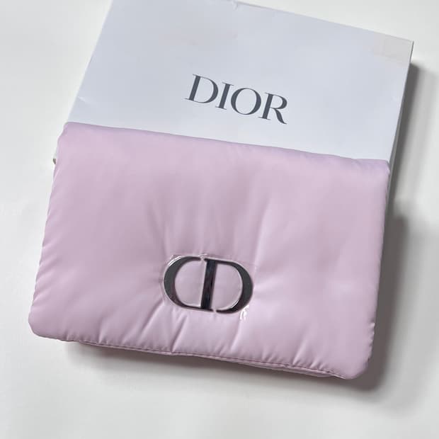 디올 핑크 페딩 파우치
