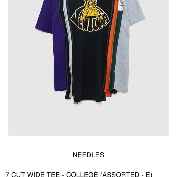 니들스 NEEDLES  7 CUT WIDE TEE