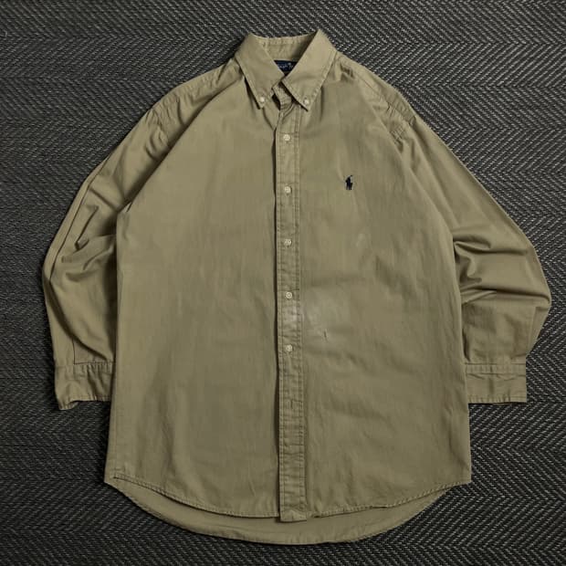 폴로 랄프로렌 포니 로고 옥스포드 셔츠 베이지o 4306