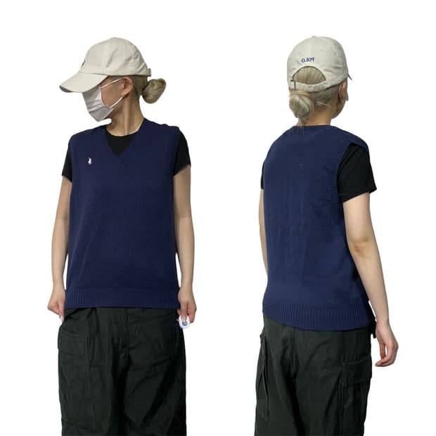 90s 폴로 랄프 로렌 네이비 니트 베스트 조끼 95