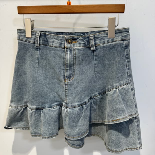 vintage skirt 프릴 청스커트