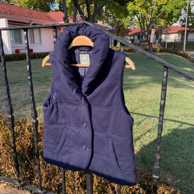 [BEAMS HEART] Shawl Collar Padded Vest