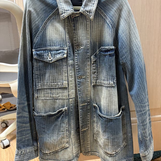 네이버후드 hbt 데님 초어자켓 