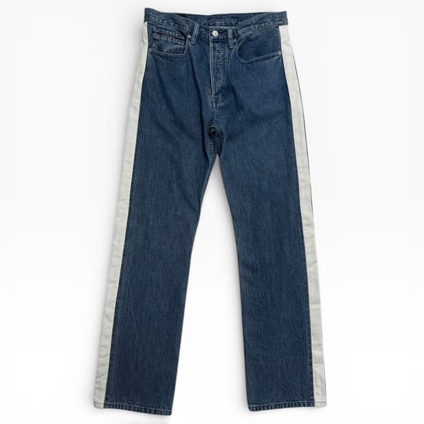 CK 캘빈클라인 하이스트레이트 사이드라인 데님 팬츠, W32 L32