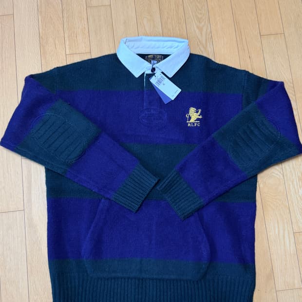 폴로 랄프로렌 럭비 스트라이프 울 캐시미어 니트