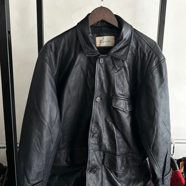 Karrsa 레더 하프 자켓 