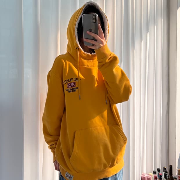 [L]후부 FUBU 하이넥 바시티 쉐르파 후드티