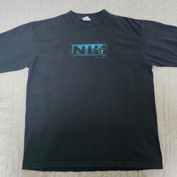 [XL] 90s 나인인치네일스 NOTHING 로고 밴드티 티셔츠