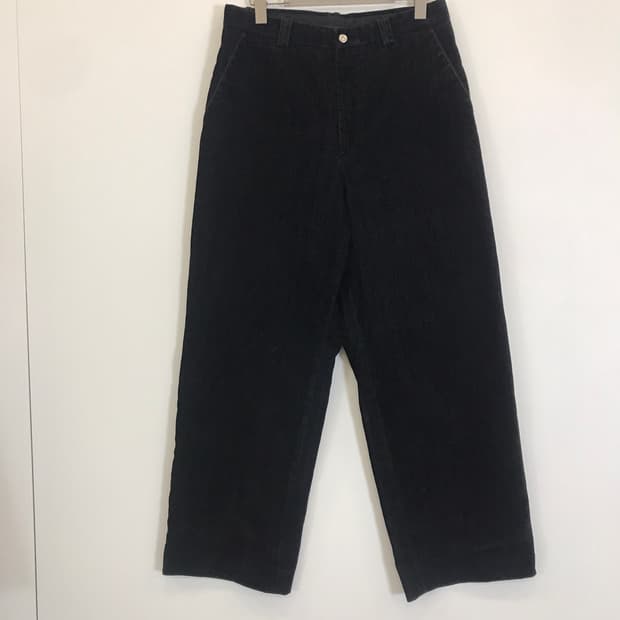 해칭룸 25fw 트라우저 벨벳 데님 블랙 [M사이즈]