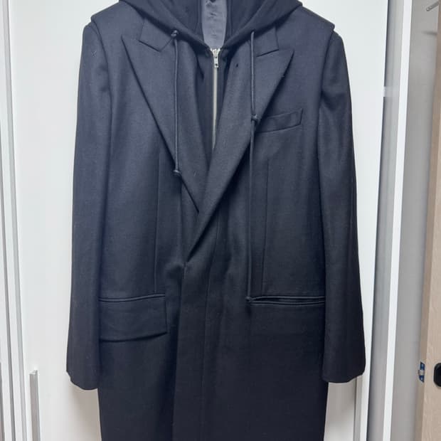 [준지/Juun.J] 23년 후드 레이어드 코트 정식 샘플