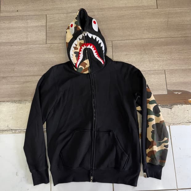 베이프 샤크 후드 집업 XL