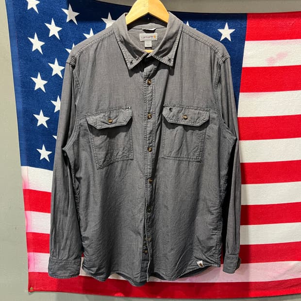 칼하트 그레이 포켓셔츠