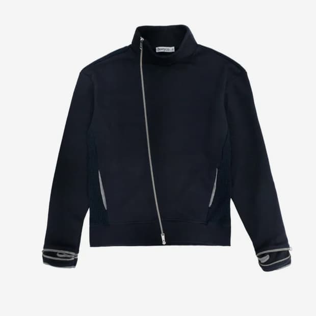 휴이 Side-Zip Neck Track Top Navy 사이드집업트랙탑