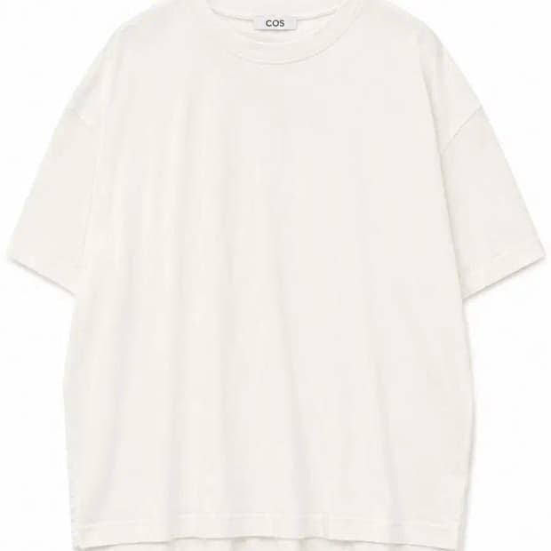 COS 오버사이즈 화이트 반팔 티셔츠 XL