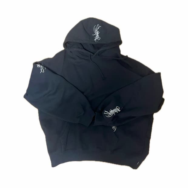 슈프림 태그 후드 스웨트셔츠 블랙 - 24SS