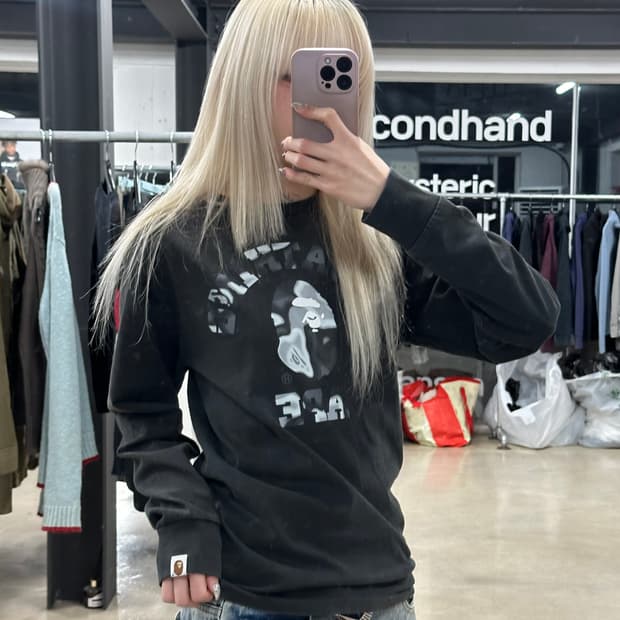 베이프 시티 카모 컬리지 롱슬리브