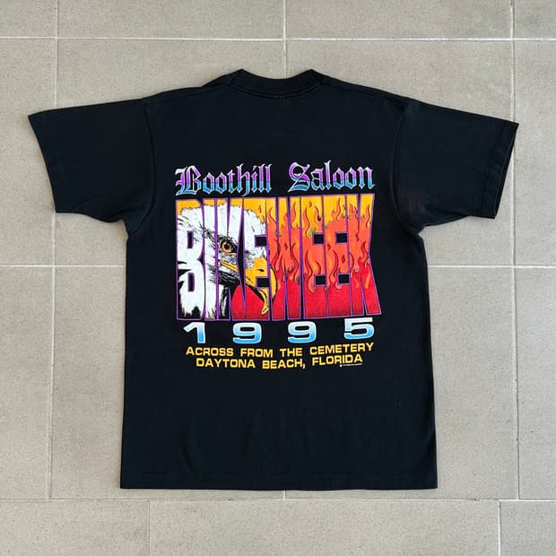 90s 빈티지 바이커 티셔츠 XL Boothill Saloon