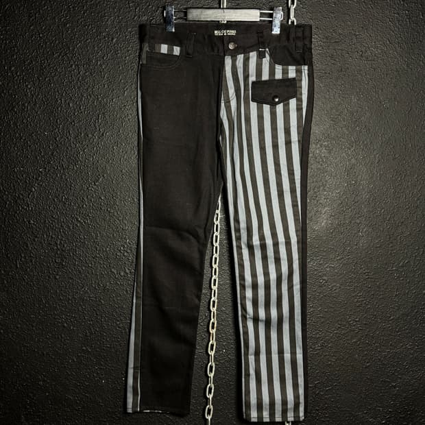 HELL CAT PUNKS – Striped Skinny Pants 