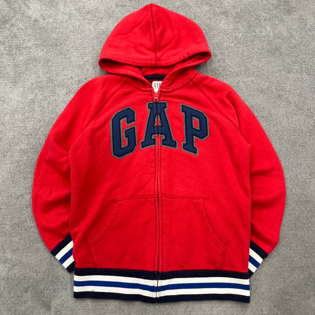 L 갭 키즈 레드 후드집업