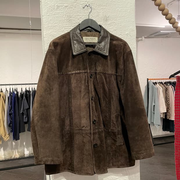 발망 레더 자켓