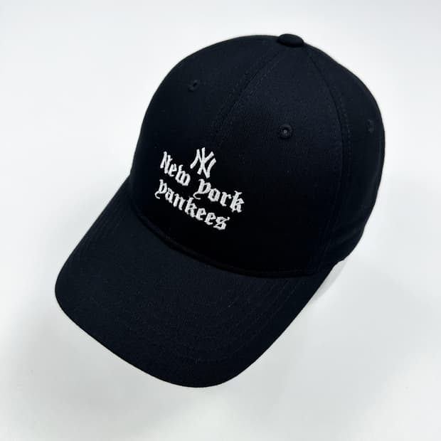MLB 뉴욕양키스 레터링 블랙 볼캡 모자