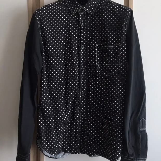 꼼데가르송 옴므 도트 셔츠