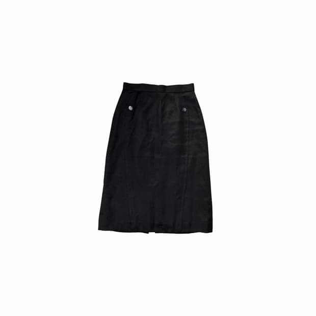 90s LOUIS JOONE 미니멀무드 사이드버튼 미디 스커트