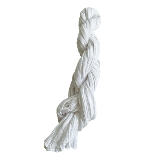 WRINKLE COTTON SCARF WHITE