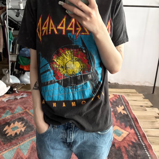 Def Leppard Pyromania Hysteria Tour 밴드 티