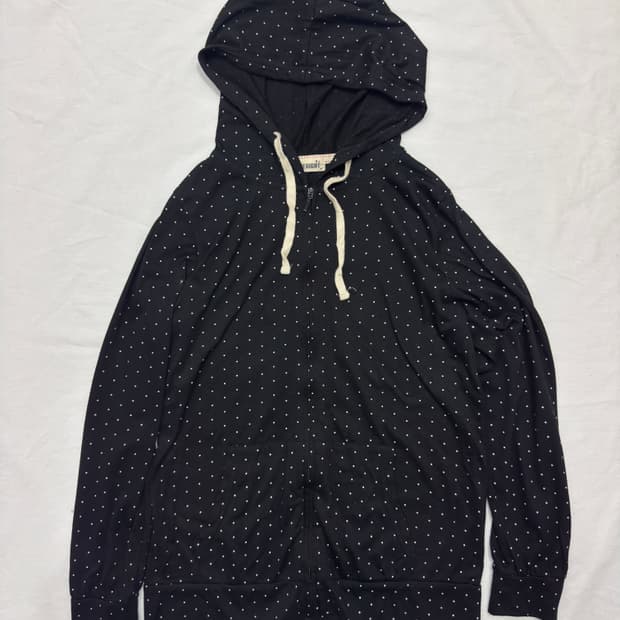 dot hood zipup