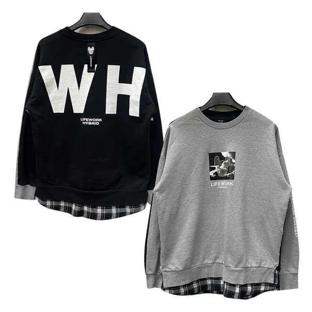 라이프워크 야누스 레이어드 맨투맨 L