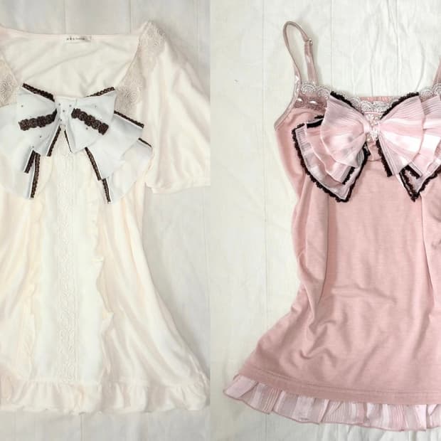 엑시즈팜 빅리본 탑 set 로걀탑 라떼갸루 히메갸루 핀터레스트