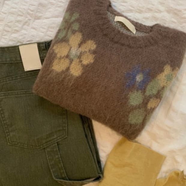 pingnugget 플라워 니트