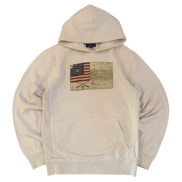 대장급 폴로 랄프로렌 폴로진스 성조기 후드티 아이보리