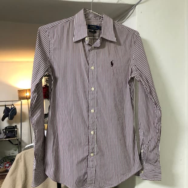 Polo Ralph Lauren 스트라이프 퍼플 셔츠