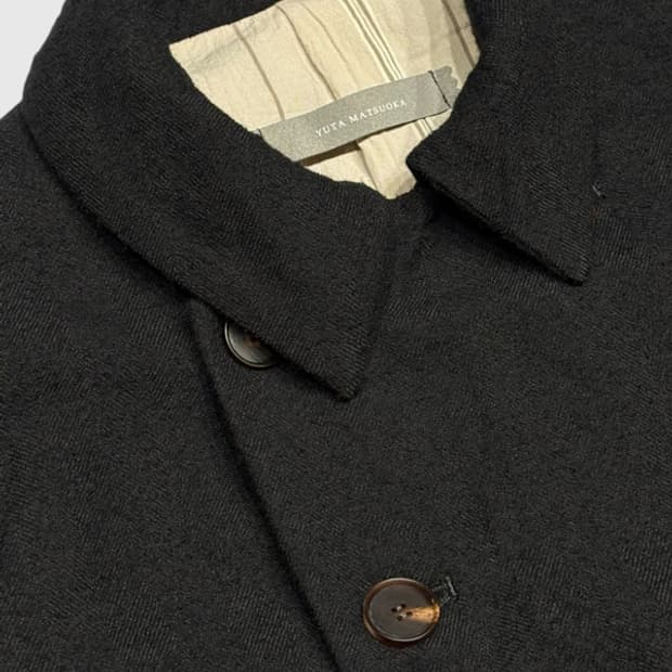 yuta matsuoka long cook jacket black 3