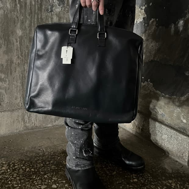 1998 헬무트랭 아카이브 본디지 레더 서류케이스 백