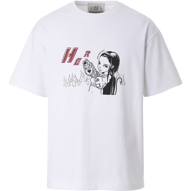 [새 상품] 쓰리타임즈 헐 데빌 티 화이트