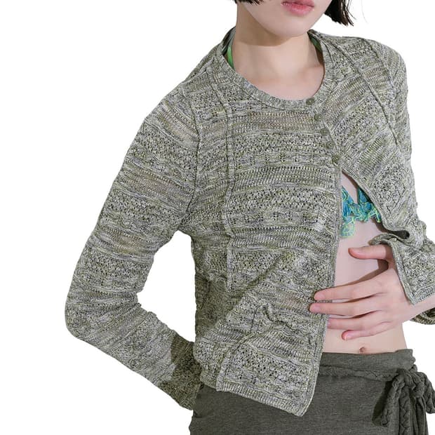 PERVERZE PINCHED SEAM KNIT CARDIGAN 퍼버즈